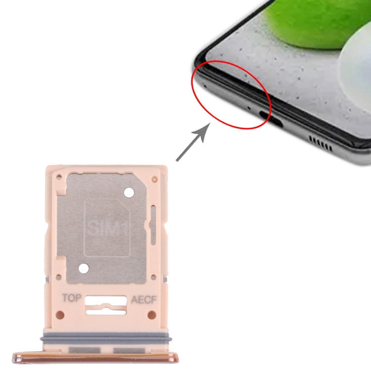 For Samsung Galaxy A53 5G SM-A536B Original SIM Card Tray + SIM Card Tray / Micro SD card tray (Gold) - free shipping - PMc TechLife - Order now!