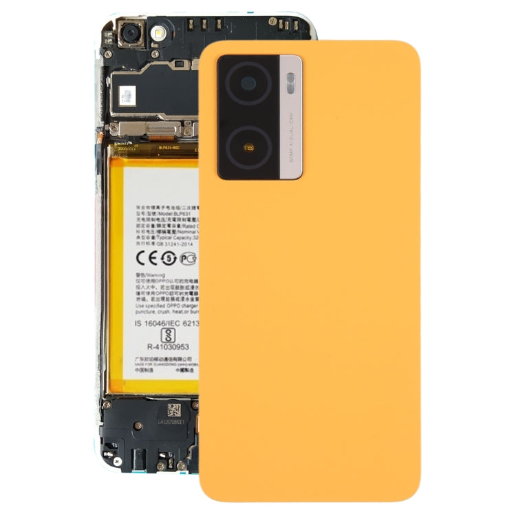 For OPPO A77s Original Battery Back Cover with Camera Lens Cover(Orange) - Back Cover by PMC Jewellery | Online Shopping South Africa | PMC Jewellery | Buy Now Pay Later Mobicred