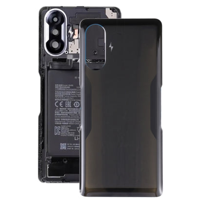 Glass Battery Back Cover for Xiaomi Redmi K40 Gaming(Black) - Back Cover by PMC Jewellery | Online Shopping South Africa | PMC Jewellery | Buy Now Pay Later Mobicred