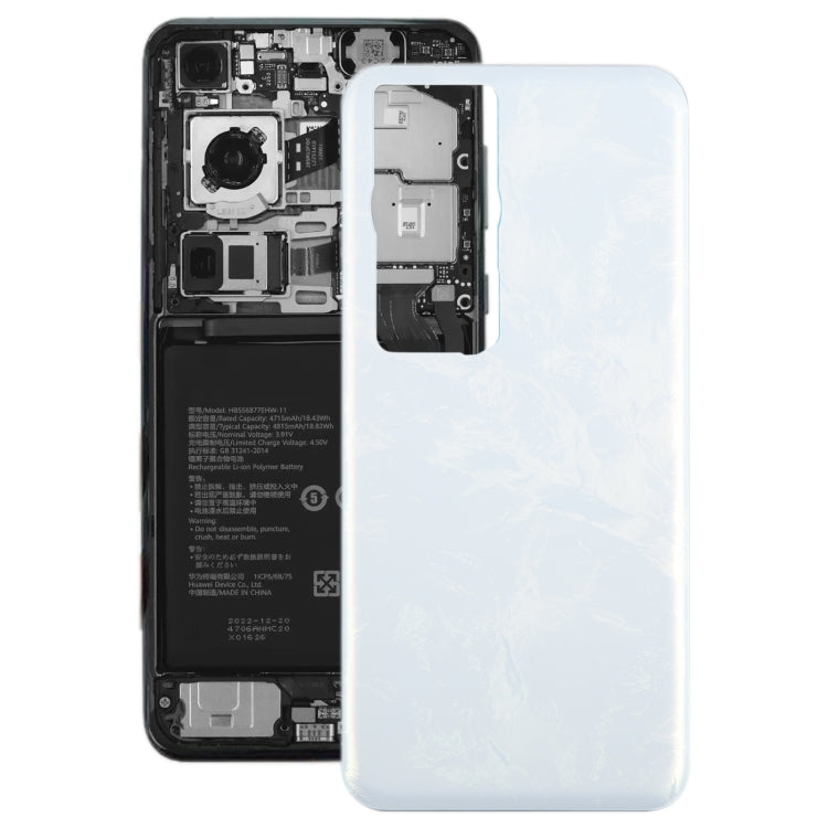 For Huawei P60 Pro Battery Back Cover(White) - Back Cover by PMC Jewellery | Online Shopping South Africa | PMC Jewellery