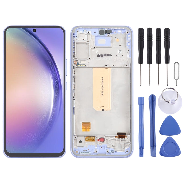 For Samsung Galaxy A54 5G SM-A546 6.43 inch OLED LCD Screen Digitizer Full Assembly with Frame (Purple) - free shipping - PMc TechLife - Order now!