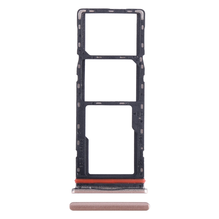 For Infinix Hot 11 Play SIM Card Tray + SIM Card Tray + Micro SD Card Tray (Gold) - Card Tray by PMC TechLife | Online Shopping South Africa | PMC TechLife