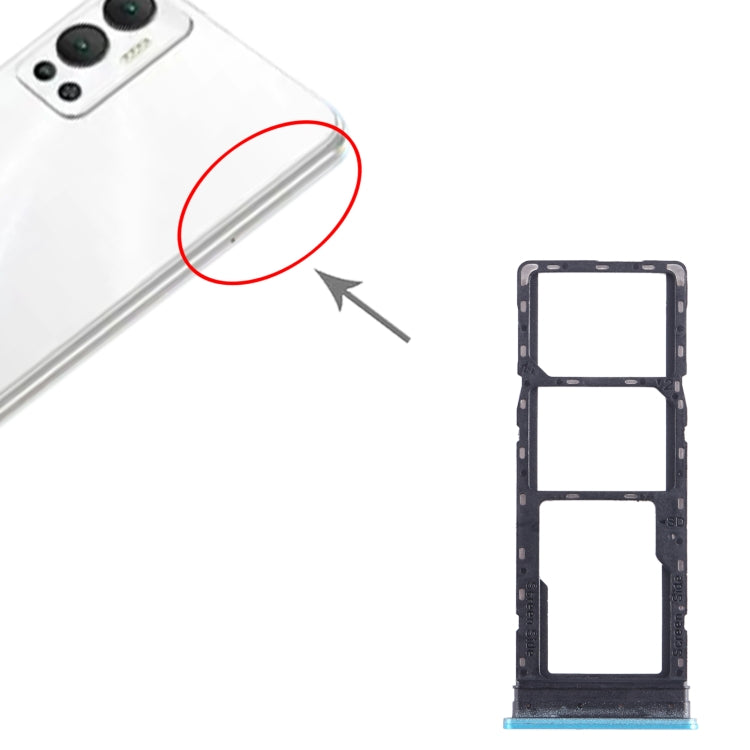 For Infinix Hot 12 X6817 SIM Card Tray + SIM Card Tray + Micro SD Card Tray (Blue) - Card Tray by PMC TechLife | Online Shopping South Africa | PMC TechLife