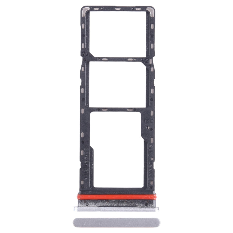 For Infinix Hot 12 Play NFC X6816C SIM Card Tray + SIM Card Tray + Micro SD Card Tray (White) - Card Tray by PMC TechLife | Online Shopping South Africa | PMC TechLife