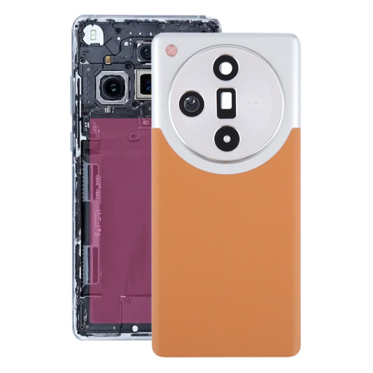 For OPPO Find X7 Original Battery Back Cover with Camera Lens Cover(Brown) - Back Cover by PMC Jewellery | Online Shopping South Africa | PMC Jewellery