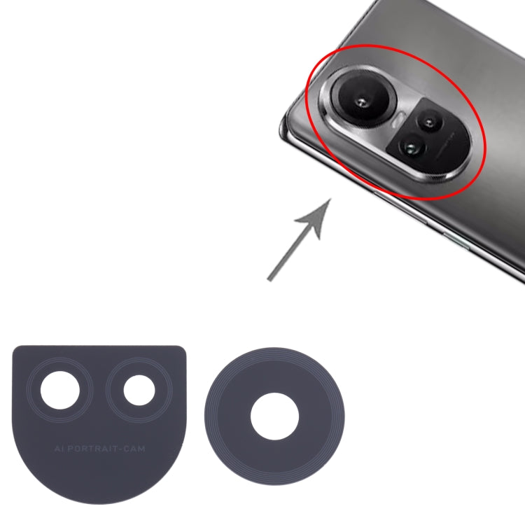 For OPPO Reno10 5G 10pcs Original Back Camera Lens - Camera Series by PMC Jewellery | Online Shopping South Africa | PMC Jewellery | Buy Now Pay Later Mobicred