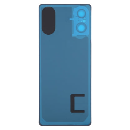 For Sony Xperia 5 V Battery Back Cover with Camera Lens Cover(Blue) - Back Cover by PMC Jewellery | Online Shopping South Africa | PMC Jewellery | Buy Now Pay Later Mobicred