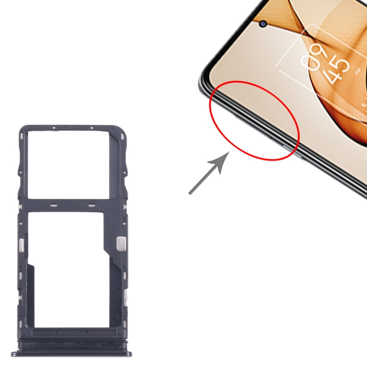 For TCL 20s Original SIM Card Tray + Micro SD Card Tray (Black) - For TCL by PMC Jewellery | Online Shopping South Africa | PMC Jewellery | Buy Now Pay Later Mobicred