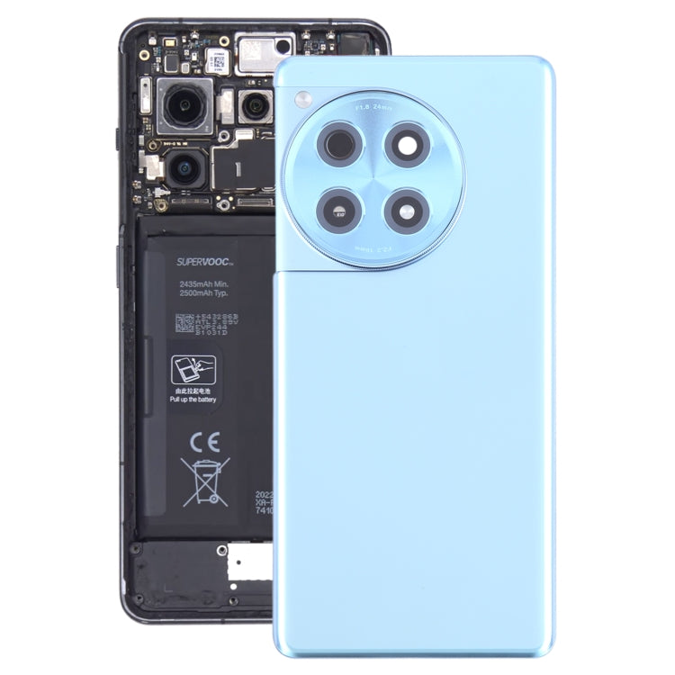 For OnePlus Ace 3 PJE110 Original Glass Battery Back Cover with Camera Lens(Blue) - Back Cover by PMC Jewellery | Online Shopping South Africa | PMC Jewellery | Buy Now Pay Later Mobicred