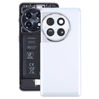 For OnePlus 12 PJD110 CPH2573 CPH2581 Original Glass Battery Back Cover with Camera Lens(White) - Back Cover by PMC Jewellery | Online Shopping South Africa | PMC Jewellery | Buy Now Pay Later Mobicred