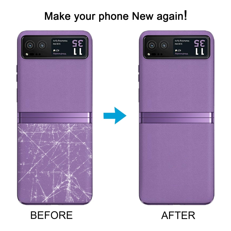 For Motorola Razr 40 Original Lower Part Battery Back Cover(Purple) - Back Cover by PMC Jewellery | Online Shopping South Africa | PMC Jewellery | Buy Now Pay Later Mobicred