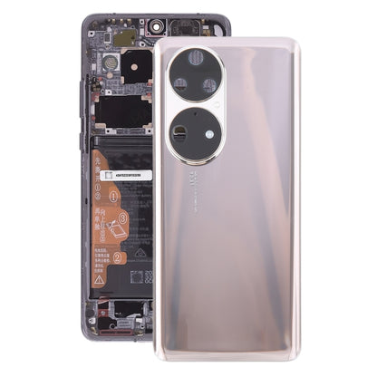 For Huawei P50 Pro Battery Back Cover with Camera Lens(Gold) - Back Cover by PMC Jewellery | Online Shopping South Africa | PMC Jewellery | Buy Now Pay Later Mobicred