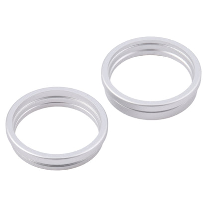 For iPhone 16 2pcs/set Rear Camera Glass Lens Metal Outside Protector Hoop Ring (Silver) -  by PMC Jewellery | Online Shopping South Africa | PMC Jewellery | Buy Now Pay Later Mobicred