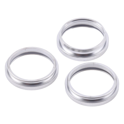 For iPhone 16 Pro 3pcs/set Rear Camera Glass Lens Metal Outside Protector Hoop Ring (Silver) -  by PMC Jewellery | Online Shopping South Africa | PMC Jewellery | Buy Now Pay Later Mobicred