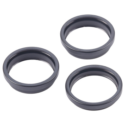 For iPhone 16 Pro Max 3pcs/set Rear Camera Glass Lens Metal Outside Protector Hoop Ring (Black) -  by PMC Jewellery | Online Shopping South Africa | PMC Jewellery | Buy Now Pay Later Mobicred