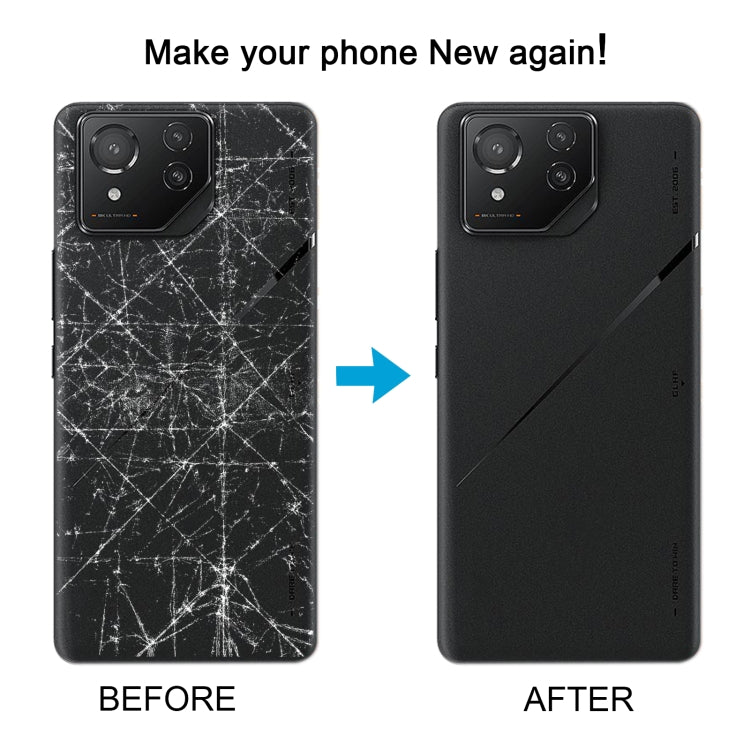 For Asus ROG Phone 8 Pro AI2401 AI2401_A Global Original Glass Battery Back Cover with Camera Frame(Matte Black) - Back Cover by PMC TechLife | Online Shopping South Africa | PMC TechLife | Buy Now Pay Later Mobicred