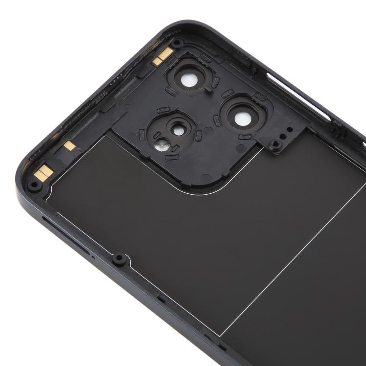 For ZTE Axon 50 Lite 8050 Glass Battery Back Cover with Middle Frame / Camera Lens Cover(Black) - For ZTE by PMC TechLife | Online Shopping South Africa | PMC TechLife | Buy Now Pay Later Mobicred