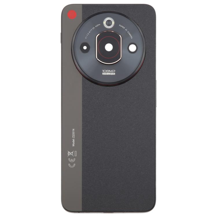 For ZTE nubia Focus Pro Z2351N Glass Battery Back Cover with Middle Frame / Camera Lens Cover(Black) - For ZTE by PMC TechLife | Online Shopping South Africa | PMC TechLife | Buy Now Pay Later Mobicred