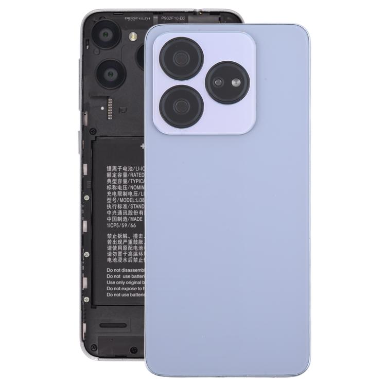 For ZTE Blade V60 Design Z2350 Glass Battery Back Cover with Middle Frame / Camera Lens Cover(Purple) - For ZTE by PMC TechLife | Online Shopping South Africa | PMC TechLife | Buy Now Pay Later Mobicred