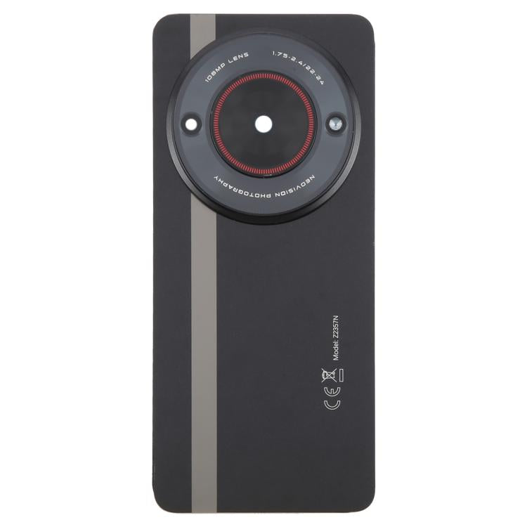 For ZTE nubia Focus Glass Battery Back Cover with Adhesive / Camera Lens Cover(Black) - For ZTE by PMC TechLife | Online Shopping South Africa | PMC TechLife | Buy Now Pay Later Mobicred