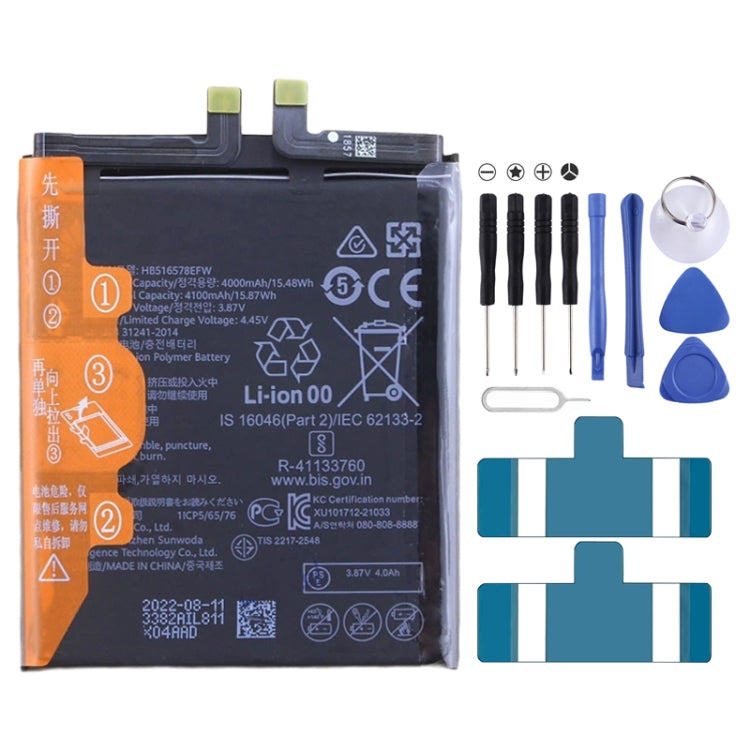 4100mAh Battery Replacement For Huawei P50 ABR-AL00 ABR-AL80 / P50E ABR-AL60 ABR-AL90 HB516578EFW - For Huawei by PMC Jewellery | Online Shopping South Africa | PMC Jewellery | Buy Now Pay Later Mobicred