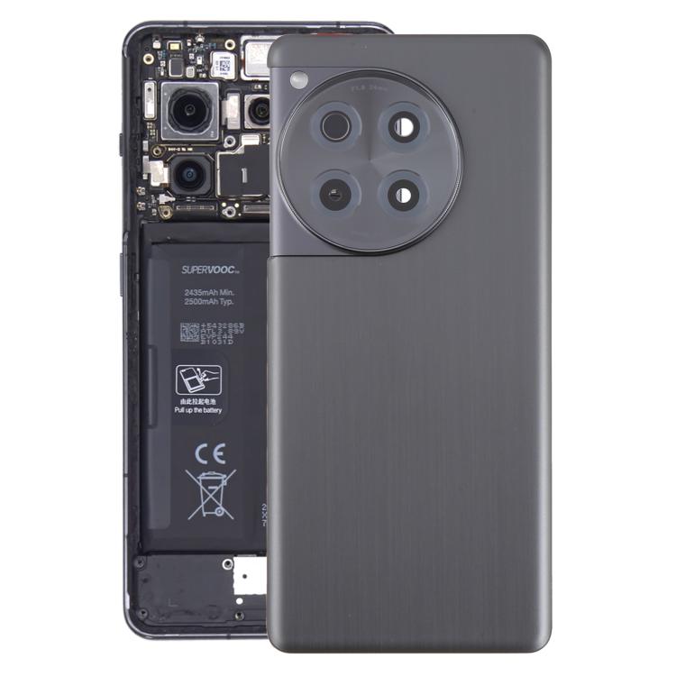 For OnePlus 12R Back Cover with Camera Lens Cover(Black) - free shipping - PMc TechLife - Order now!