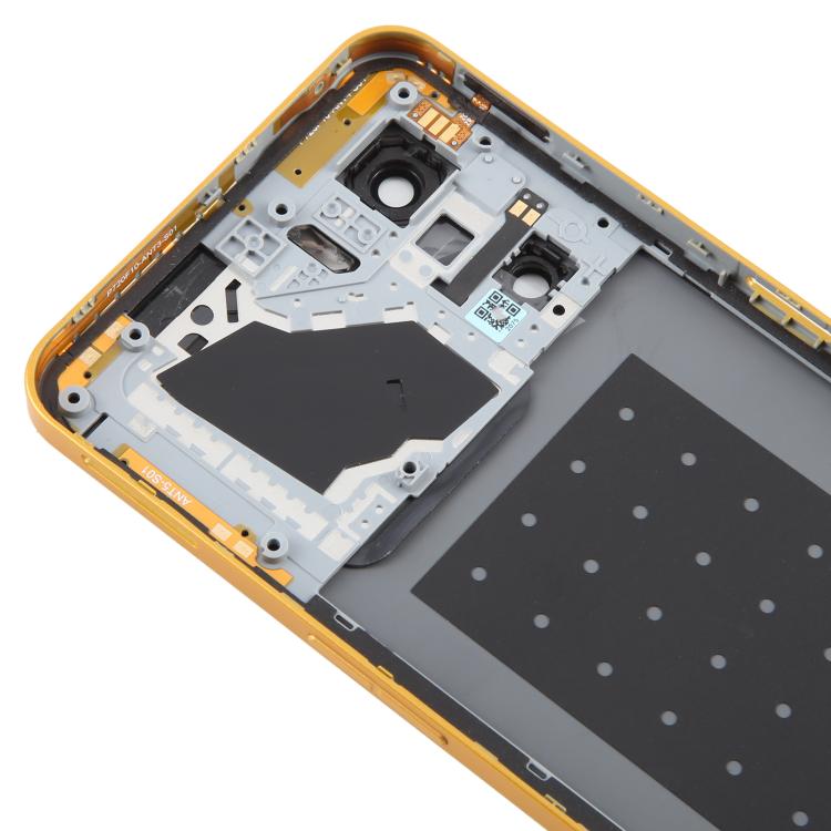 For ZTE nubia Neo 3 Plastic Battery Back Cover with Middle Frame / Camera Lens Cover(Gold) - free shipping - PMC TechLife - Order now!