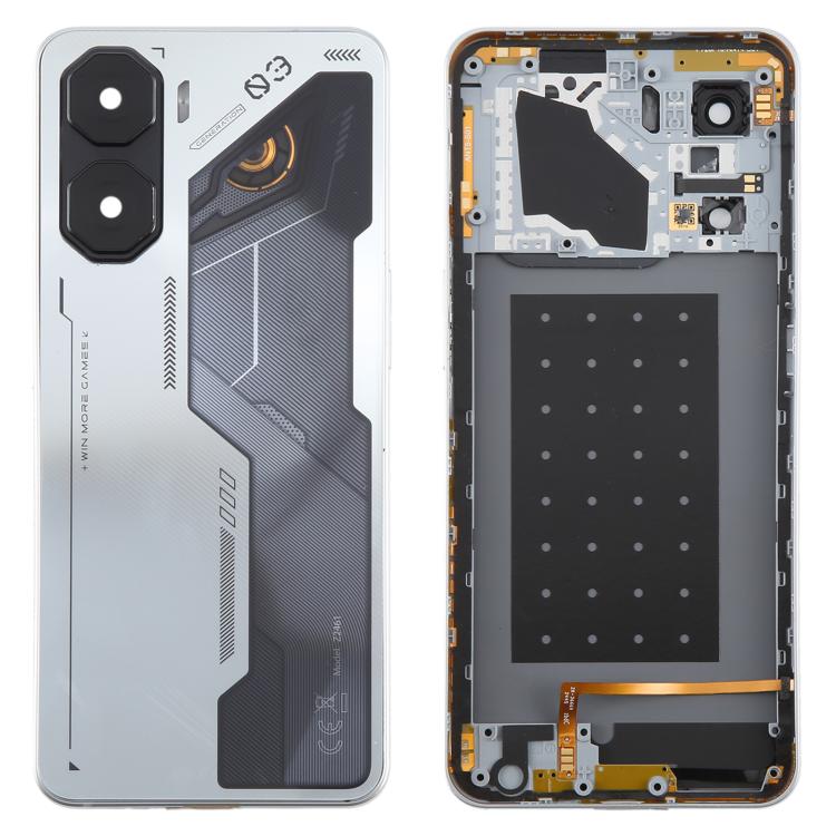 For ZTE nubia Neo 3 Plastic Battery Back Cover with Middle Frame / Camera Lens Cover(Silver) - free shipping - PMC TechLife - Order now!