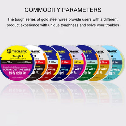 MECHANIC iTough X 200M 0.06MM LCD OLED Screen Cutting Wire - Welding Wire by MECHANIC | Online Shopping South Africa | PMC Jewellery