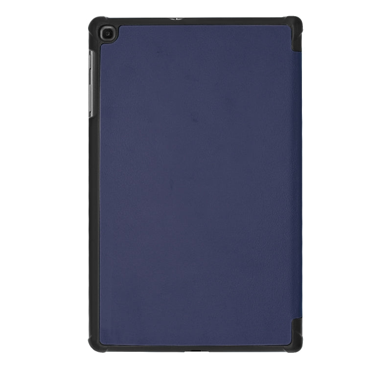 ENKAY PU Leather + Plastic Bottom Case with Three-folding Holder for Galaxy Tab A 10.1 (2019) T510 / T515(Dark Blue) - free shipping - PMc TechLife - Order now!