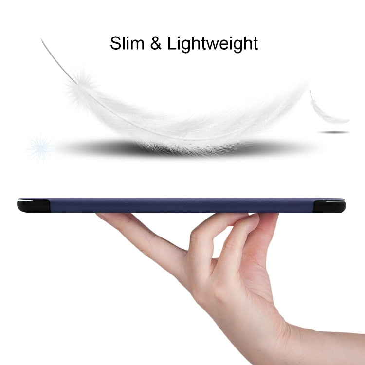 ENKAY High Quality PU Leather + Plastic Bottom Smart Case with Three-folding Holder for Samsung Galaxy Tab S5e 10.5 T720 / T725(Dark Blue) - free shipping - PMc TechLife - Order now!