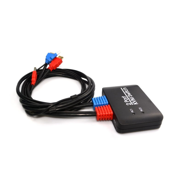 2 Ports USB HDMI KVM Switch Switcher with Cable for Monitor, Keyboard, Mouse, HDMI Switch, Support U Disk Read - Switch by PMC Jewellery | Online Shopping South Africa | PMC Jewellery | Buy Now Pay Later Mobicred