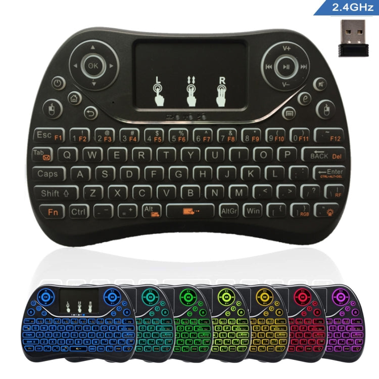 I8 Max 2.4GHz Mini Wireless Keyboard with Touchpad Rechargeable Fly Air Mouse Smart Game 7-color Backlit - Mini Keyboard by PMC Jewellery | Online Shopping South Africa | PMC Jewellery | Buy Now Pay Later Mobicred