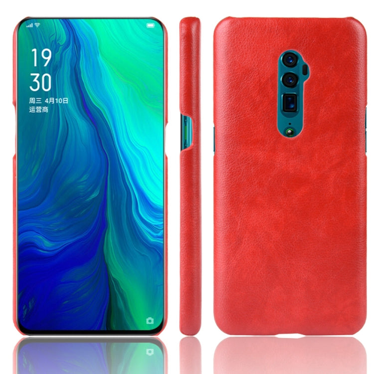 Shockproof Litchi Texture PC + PU Case For Oppo Reno 10x zoom(Red) - OPPO Cases by PMC Jewellery | Online Shopping South Africa | PMC Jewellery