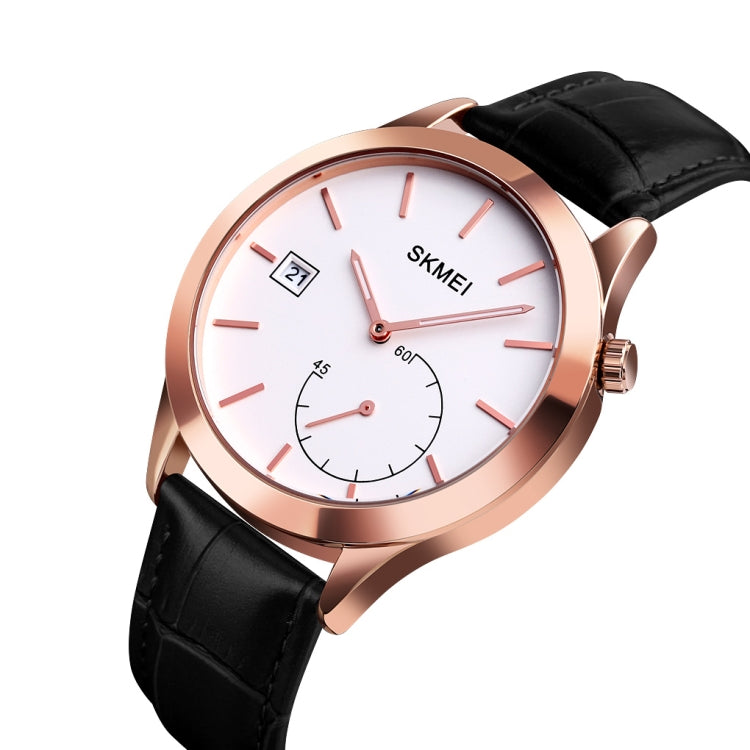 SKMEI 1581 Creative Fashion Men Watch Simple Casual Outdoor Sports Waterproof Two-Pin Quartz Watch(Rose Gold Black) - free shipping - PMC TechLife - Order now!