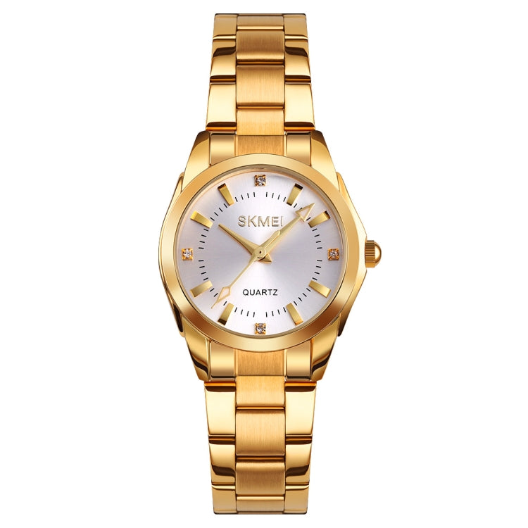 SKmei 1620 Delicate Rhinestone Creative Casual Waterproof Quartz Women Watch Steel Strap Watch(Gold) - free shipping - PMC TechLife - Order now!