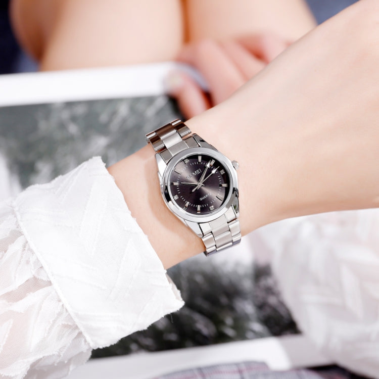 SKmei 1620 Delicate Rhinestone Creative Casual Waterproof Quartz Women Watch Steel Strap Watch(Black) - free shipping - PMC TechLife - Order now!
