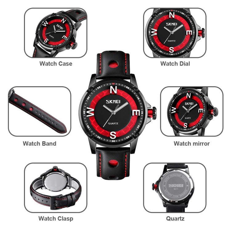 SKMEI 9211 Fashion Sports Stereo Dial Luminous Pointer Creative Watch Business Trend Men Quartz Watch(Green) - free shipping - PMC TechLife - Order now!