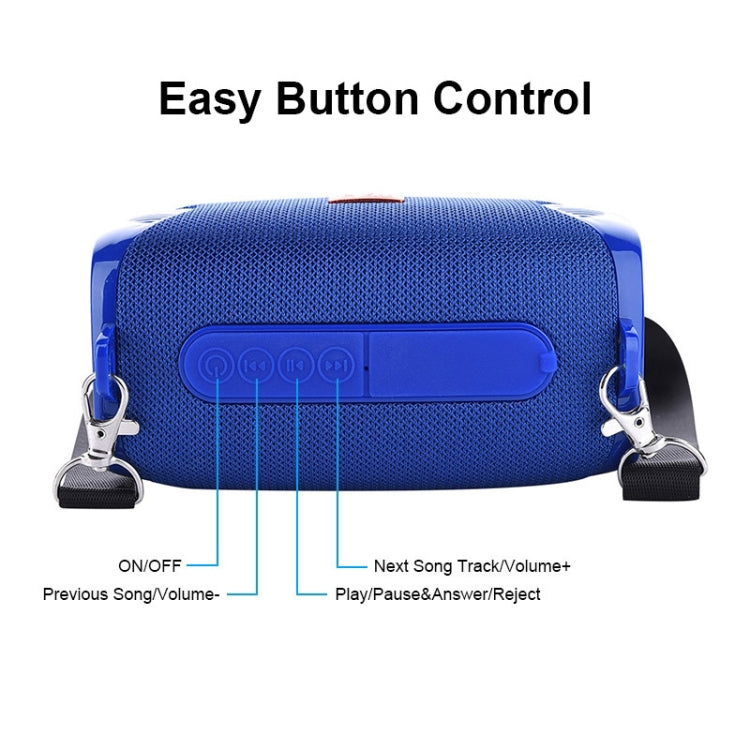 T&G TG532 10W Wireless Bluetooth Speaker Waterproof Portable Outdoor Mini Column Box Loudspeaker with FM Radio(Blue) - Desktop Speaker by T&G | Online Shopping South Africa | PMC TechLife | Buy Now Pay Later Mobicred