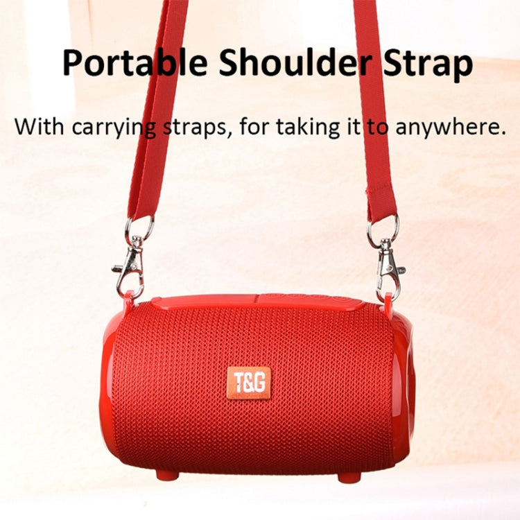 T&G TG532 10W Wireless Bluetooth Speaker Waterproof Portable Outdoor Mini Column Box Loudspeaker with FM Radio(Red) - Desktop Speaker by T&G | Online Shopping South Africa | PMC TechLife | Buy Now Pay Later Mobicred