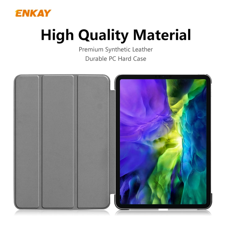 For iPad Pro 11 2022 / 2020 / 2021 ENKAY ENK-8001 Denim Pattern Horizontal Flip Leather Smart Tablet Case with Holder(Pink) - free shipping - PMc TechLife - Order now!