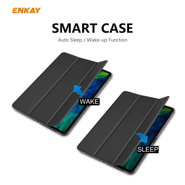 For iPad Pro 11 2022 / 2020 / 2021 ENKAY ENK-8001 Denim Pattern Horizontal Flip Leather Smart Tablet Case with Holder(Black) - free shipping - PMc TechLife - Order now!
