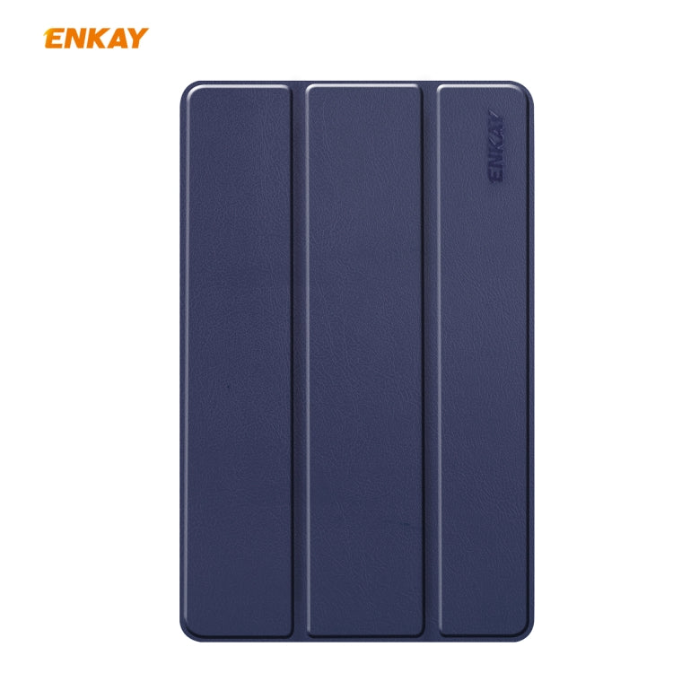 For Samsung Galaxy Tab S6 Lite P610 / P615 / Tab S6 Lite 2022 / P613 / P619 ENKAY 3-Fold Plastic Leather Smart Tablet Case(Black) - Tab S6 Lite P610 / P615 by ENKAY | Online Shopping South Africa | PMC Jewellery