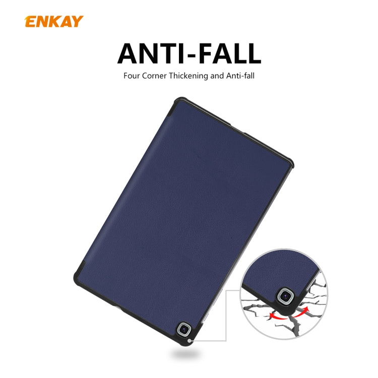 For Samsung Galaxy Tab S6 Lite P610 / P615 / Tab S6 Lite 2022 / P613 / P619 ENKAY 3-Fold Plastic Leather Smart Tablet Case(Grey) - free shipping - PMc TechLife - Order now!