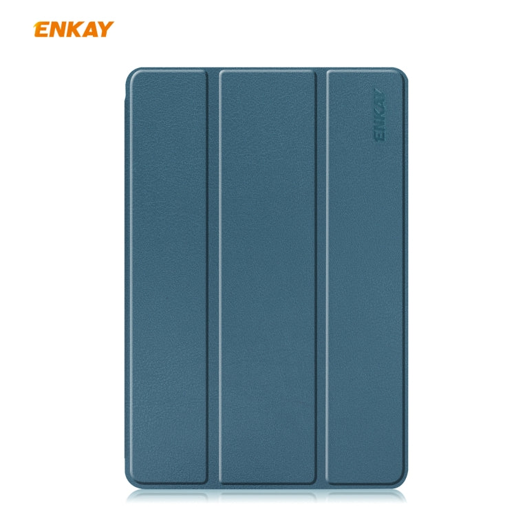 For Samsung Galaxy Tab S6 Lite P610 / P615 / Tab S6 Lite 2022 / P613 / P619 ENKAY Leather Smart Tablet Case with Pen Slot(Blackish Green) - free shipping - PMc TechLife - Order now!