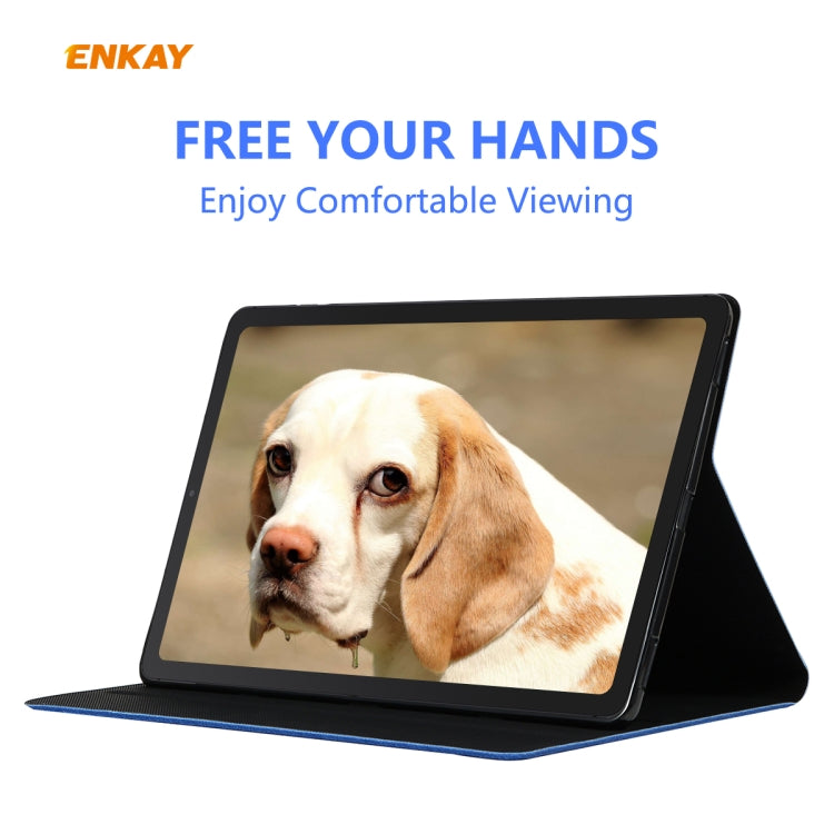 For Samsung Galaxy Tab S6 Lite P610 / P615 / Tab S6 Lite 2022 / P613 / P619 ENKAY Coarse Cloth Leather Smart Tablet Case(Brown) - free shipping - PMc TechLife - Order now!