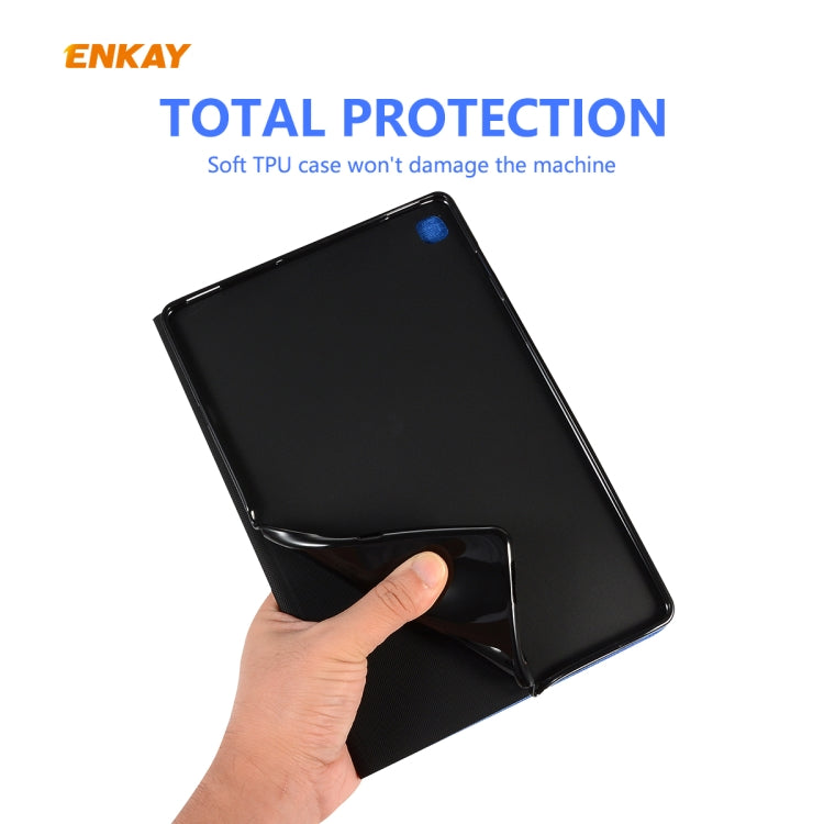 For Samsung Galaxy Tab S6 Lite P610 / P615 / Tab S6 Lite 2022 / P613 / P619 ENKAY Coarse Cloth Leather Smart Tablet Case(Brown) - free shipping - PMc TechLife - Order now!