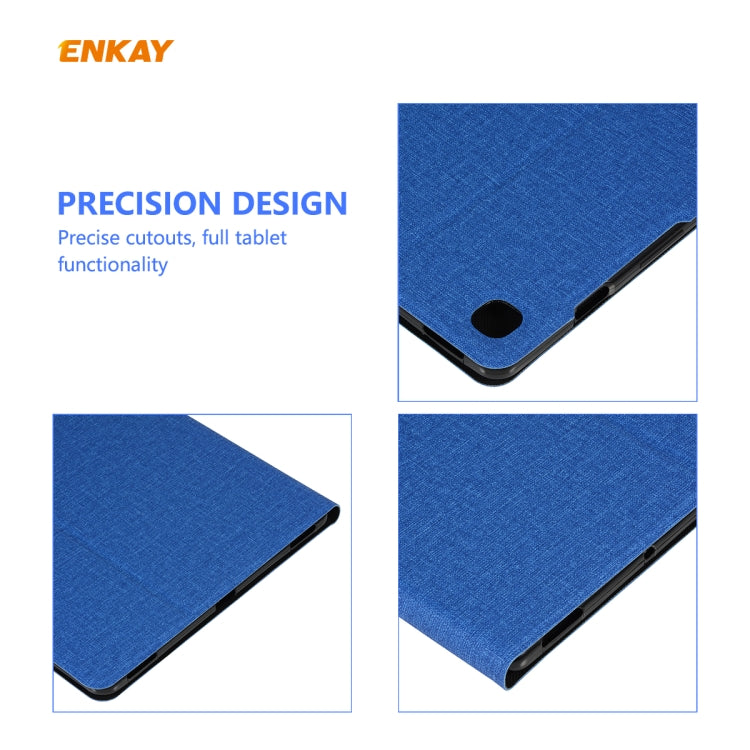 For Samsung Galaxy Tab S6 Lite P610 / P615 / Tab S6 Lite 2022 / P613 / P619 ENKAY Coarse Cloth Leather Smart Tablet Case(Brown) - free shipping - PMc TechLife - Order now!
