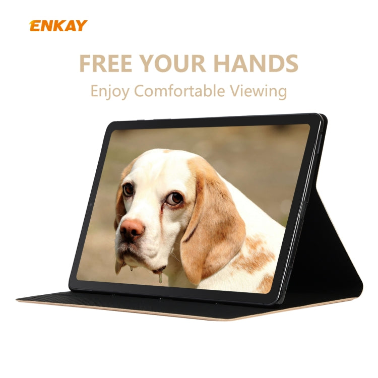 For Samsung Galaxy Tab S6 Lite P610 / P615 / Tab S6 Lite 2022 / P613 / P619 ENKAY Elastic Leather Tablet Case with Holder(Dark Blue) - free shipping - PMc TechLife - Order now!