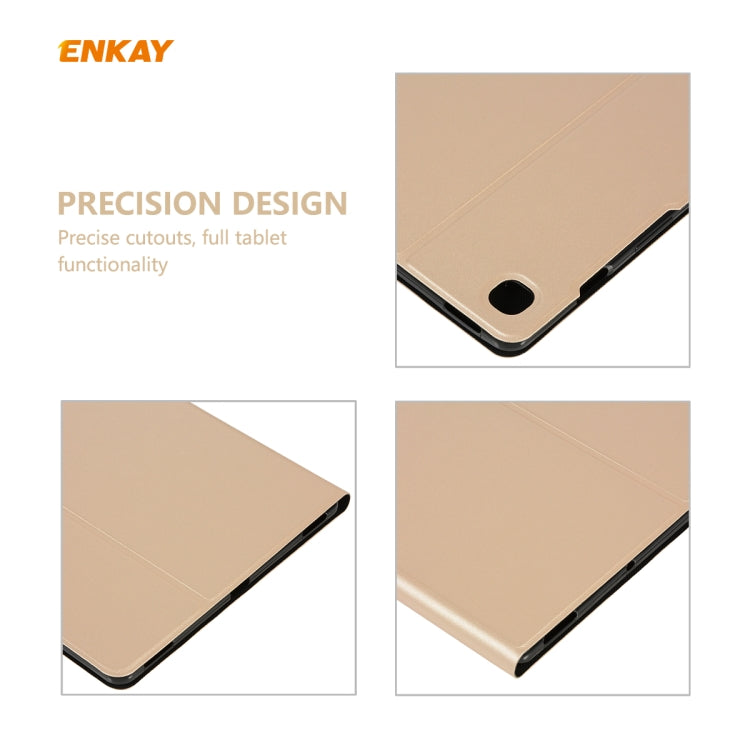 For Samsung Galaxy Tab S6 Lite P610 / P615 / Tab S6 Lite 2022 / P613 / P619 ENKAY Elastic Leather Tablet Case with Holder(Dark Blue) - free shipping - PMc TechLife - Order now!
